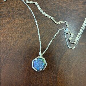 Kendra Scott Gold Layered Necklace - Two-sided Pendant